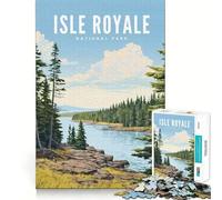 Jigsaw 1000 Pieces for Teenagers Isle Royale National Park Precise Cut Art Smart Brain Toy Relax Play Time Birthday Activity (38x52cm)