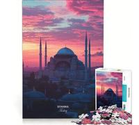 Jigsaw 1000 Pieces for Teenagers Istanbul Turkey Sunset Mosque, Educational Game, Birthday Present, Deal As Gifts for The Whole Family (38x52cm)