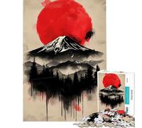 Jigsaw 1000 Pieces for Teenagers Japan Style Poster Fun Activities at Home Pattern Assembly Educational Game for 14+ Puzzle Game Offered (38x26cm)