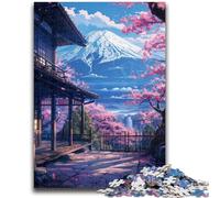 Jigsaw 1000 Pieces for Teenagers Japanese Landscape Blossom Birthday Present Practical Game Great Gift for Games 50x75cm