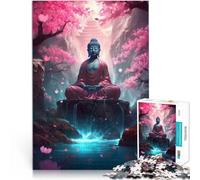 jigsaw 1000 pieces for teenagers Japanese meditating buddha Intellektuelles Spiel einzigartiges Herausforderungsspiel38x26cm