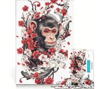 Jigsaw 1000 Pieces for Teenagers Japanese Monkey Tattoo, Educational Game, Birthday Present, Deal As Gifts for The Whole Family (38x52cm)