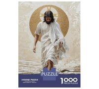Jigsaw 1000 Pieces for Teenagers Jesus Walking on Water Adult Jigsaw Puzzle Relaxing Games Home Decoration Birthday And Unique Gifts 52x38cm/1000pcs