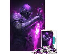 Jigsaw 1000 Pieces for Teenagers Knight of The Violet Flame Jigsaw for Adults Hands-on Game Home Decoration Parent-child Interaction (Size 38x52cm)