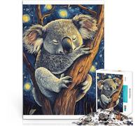 jigsaw 1000 pieces for teenagers Koala in Starry Night Difficult Hard 26x38cm Birthday Present, Gifts, Wall Art for 14+