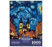 Jigsaw 1000 Pieces for Teenagers Krakow Poland Night Cityscape Art Puzzle for Adults Toy Wall Decor But Fun And Humorous Unique Gifts for Birthday And Christmas 52x38cm/1000pcs