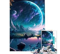 Jigsaw 1000 Pieces for Teenagers Landscape The Moon Help The Brain Exercise Wall Art Home Decoration Toys Suitable for People Aged 14 And Above (50x75cm)