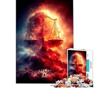 Jigsaw 1000 Pieces for Teenagers Libra Zodiac Sign Art Educational Challenge Stress Reliever Educational Toy Suitable for Ages 14 And Up (38x52cm)