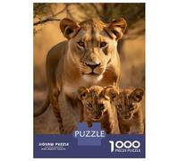 Jigsaw 1000 Pieces for Teenagers Lioness With Cubs Puzzle for Adults Relaxing Games Presents for Women for Is Ideal As A Gift 52x38cm/1000pcs