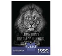 Jigsaw 1000 Pieces for Teenagers Lions Just Hunt Vs Dream Jigsaws for Adults Brain Teaser Game Pattern Assembly Birthday And Unique Gifts 52x38cm/1000pcs
