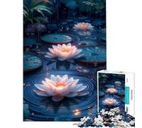 Jigsaw 1000 Pieces for Teenagers LoFi Water Lily Pond Toys Educational Games Impossible Game Difficult Challenge Birthday Gifts (Size 75x50cm)