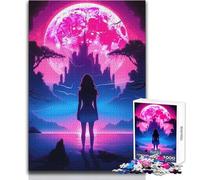 Jigsaw 1000 Pieces for Teenagers Luminous Metropolis Relaxing Gentle Leisure Pursuit Fine Smooth Cut Craft Toy Size 38x26cm