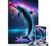 Jigsaw 1000 Pieces for Teenagers Magical Dauphin Space Educational Toy Gifts for Women Men Relax Games Parent-child Interaction Size 38x26cm