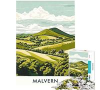 Jigsaw 1000 Pieces for Teenagers Malvern Hills Landscape Jigsaw for Adults Hands-on Game Home Decoration Parent-child Interaction (Size 50x75cm)