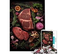 Jigsaw 1000 Pieces for Teenagers Meat Seasoning Educational Challenge Stress Reliever Educational Toy Suitable for Ages 14 And Up (38x26cm)