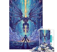 Jigsaw 1000 Pieces for Teenagers Mega Man Vs. Winged Robot Jigsaw Puzzle DIY Toys Wall Decoration Unique Gifts for Birthday And Christmas (Size 38x52cm)