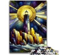 Jigsaw 1000 Pieces for Teenagers Modern Lighthouse Art Birthday Present Practical Game Great Gift for Games 50x75cm