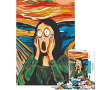 Jigsaw 1000 Pieces for Teenagers Mona Lisa The Scream Help The Brain Exercise Wall Art Home Decoration Toys Suitable for People Aged 14 And Above (38x26cm)