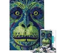 Jigsaw 1000 Pieces for Teenagers Monkey Face Illustration Jigsaws for Adults Relax Games Perfect Decoration for Is Ideal As A Gifts (Size 38x52cm)