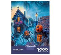 Jigsaw 1000 Pieces for Teenagers Monsters And Pumpkins on Halloween Jigsaws for Adults Brain Teaser Game Pattern Assembly Birthday And Unique Gifts 52x38cm/1000pcs