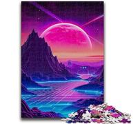 Jigsaw 1000 Pieces for Teenagers Moon Landscape Magic Retro Birthday Present Practical Game Great Gift for Games 38x26cm