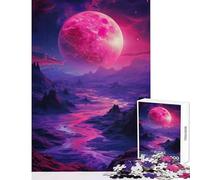 Jigsaw 1000 Pieces for Teenagers Moon Landscape Magic Retro Toy Wall Decor Birthday Gifts Brain Teaser Game Decompressing Intellectual Size 50x75cm