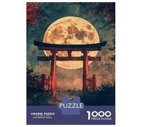 Jigsaw 1000 Pieces for Teenagers Moonlit Torii Gate -1 Puzzles for Adults Anti-Stress Toys Home Decoration Birthday And Unique Gifts 52x38cm/1000pcs