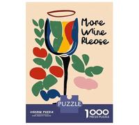 Jigsaw 1000 Pieces for Teenagers More Wine Please Art Print Puzzle for Adults Relaxing Games Presents for Women for Is Ideal As A Gift 38x26cm/1000pcs