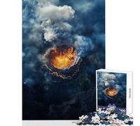 Jigsaw 1000 Pieces for Teenagers Mount Erebus Antarctica Eruption Jigsaws for Adults Puzzle For Family Fun Challenging To Complete Challenging Family Fun Game (38x26cm)