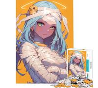 Jigsaw 1000 Pieces for Teenagers Mummy Girl Anime Educational Challenge Stress Reliever Educational Toy Suitable for Ages 14 And Up (38x26cm)