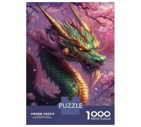 Jigsaw 1000 Pieces for Teenagers Mystic Dragon Blooms Jigsaws for Adults Brain Teaser Game Pattern Assembly Birthday And Unique Gifts 70x50cm/1000pcs