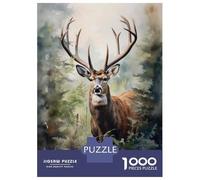 Jigsaw 1000 Pieces for Teenagers Nature's Majesty Majestic Deer in The Wild Puzzle for Adults Toy Wall Decor But Fun And Humorous Unique Gifts for Birthday And Christmas 52x38cm/1000pcs