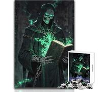 Jigsaw 1000 Pieces for Teenagers Necromancer's Forbidden Tome Relaxing Gentle Leisure Pursuit Fine Smooth Cut Craft Toy Size 38x26cm