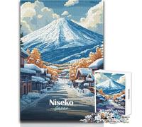 Jigsaw 1000 Pieces for Teenagers Niseko Japan Winter Landscape Tough Challenge Educational Game Gifts for Women Men (size 50x75cm)