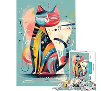 Jigsaw 1000 Pieces for Teenagers Noble Cat Charlie Help The Brain Exercise Wall Art Home Decoration Toys Suitable for People Aged 14 And Above (38x52cm)
