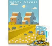Jigsaw 1000 Pieces for Teenagers North Dakota Precise Cut Art Smart Brain Toy Relax Play Time Birthday Activity (50x75cm)