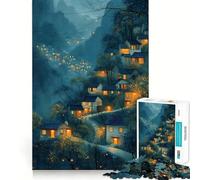 Jigsaw 1000 Pieces for Teenagers One Beautiful Night Fine Cut Art Logic Fun Toy Cozy Time Play Christmas Wall Decor (38x52cm)