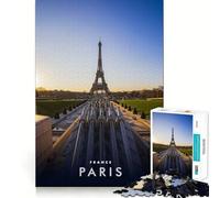 Jigsaw 1000 Pieces for Teenagers Paris France Precise Cut Art Smart Brain Toy Relax Play Time Birthday Activity (38x26cm)