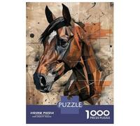 Jigsaw 1000 Pieces for Teenagers Partial Geometric Horse Puzzle for Adults Anti-Stress Toys Wall Decoration Unique Gifts for Birthday And Christmas 52x38cm/1000pcs