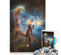 Jigsaw 1000 Pieces for Teenagers Pillars of Creation in Eagle Nebula, Relaxing Games, Difficult Challenge, Artists' Collection, Fine Arts 50x75cm