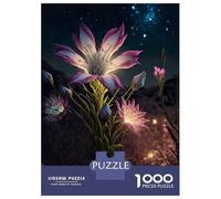 Jigsaw 1000 Pieces for Teenagers Pink And White Lily Flower Puzzles for Adults Fun Games Stress Reliever Unique Gifts for Birthday And Christmas 38x26cm/1000pcs