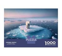 Jigsaw 1000 Pieces for Teenagers Polar Bear Ice Floe Arctic Puzzle for Adults Toy Wall Decor Presents for Women Birthday And Unique Gifts 38x26cm/1000pcs