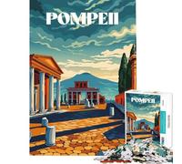 Jigsaw 1000 Pieces for Teenagers Pompeii Ruins Educational Challenge Stress Reliever Educational Toy Suitable for Ages 14 And Up (38x52cm)