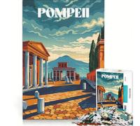 Jigsaw 1000 Pieces for Teenagers Pompeii Ruins, Relaxing Games, Difficult Challenge, Artists' Collection, Fine Arts 38x52cm