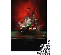 Jigsaw 1000 Pieces for Teenagers Pool Balls Exploding in Slow Motion Teenager Puzzles Toy Wall Decor Presents for Women Difficult And Challenge 52x38cm/1000pcs