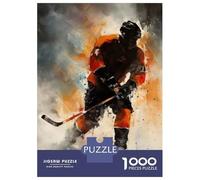 Jigsaw 1000 Pieces for Teenagers Powerful Hockey Player Art Puzzles for Adults Hands-on Game Enhance Memory Birthday And Unique Gifts 52x38cm/1000pcs