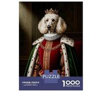 Jigsaw 1000 Pieces for Teenagers Regal Poodle Portrait Puzzle for Adults Relaxing Games Presents for Women for Is Ideal As A Gift 70x50cm/1000pcs