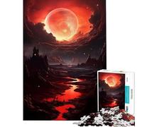 Jigsaw 1000 Pieces for Teenagers Rise Of The Blood Moon Challenging To Complete Perfect Decoration AntiStress Toys for And from 14 Years And over (50X75cm)