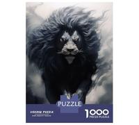Jigsaw 1000 Pieces for Teenagers Running Dark Lion Puzzles for Adults Fun Games Stress Reliever Unique Gifts for Birthday And Christmas 38x26cm/1000pcs