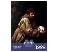 Jigsaw 1000 Pieces for Teenagers Saint Francis in Prayer Adult Jigsaw Puzzle Relaxing Games Home Decoration Birthday And Unique Gifts 52x38cm/1000pcs